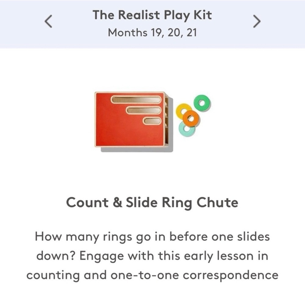 Lovevery Count & Slide Ring Chute Wooden montessori toy